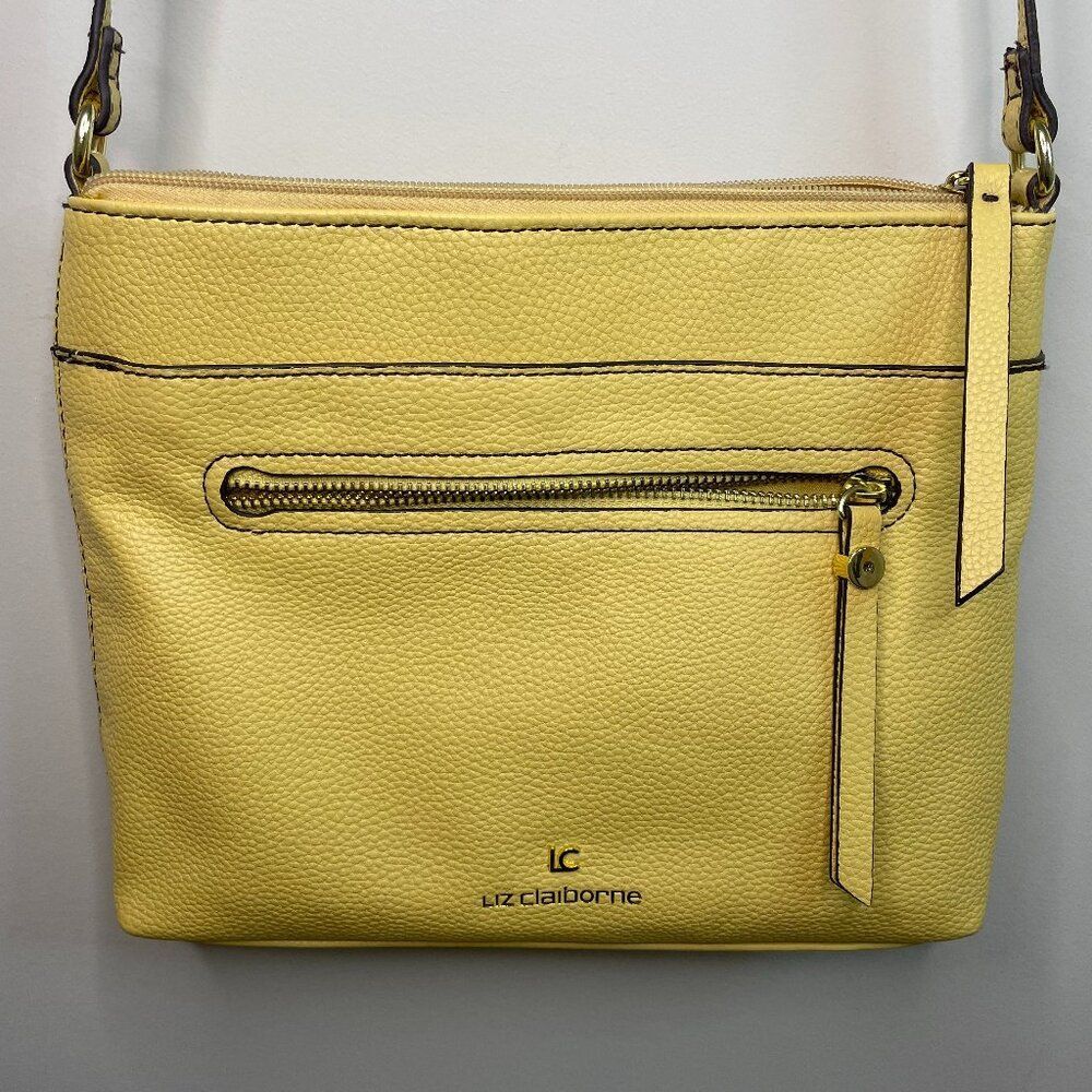 Liz Claiborne Penny Yellow Purse Crossbody Handbag